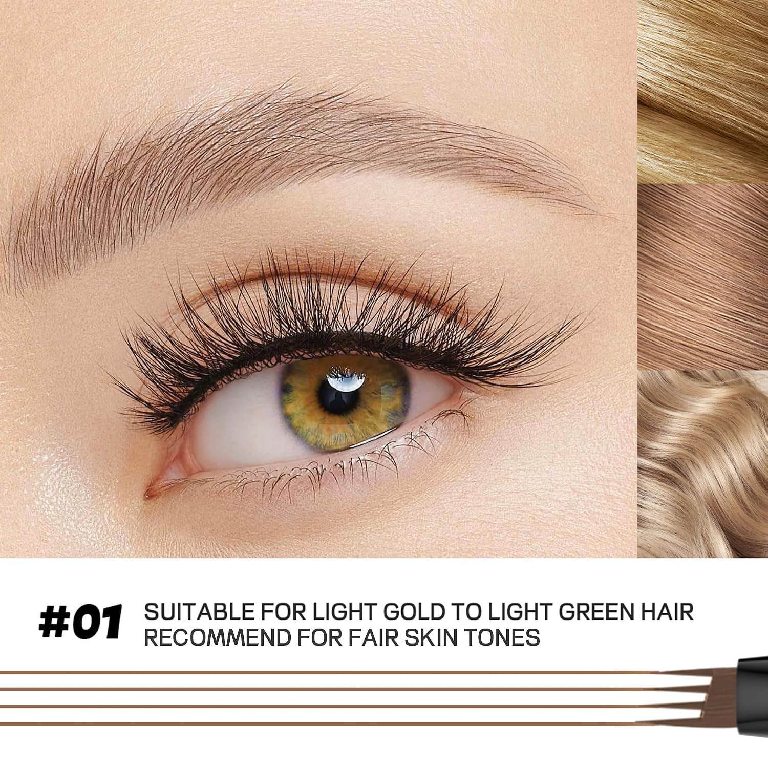 Thumbnail 2 de 2 Pack Eyebrow Pen: Waterproof Microblading-Style Brow Pencil in Light Brown