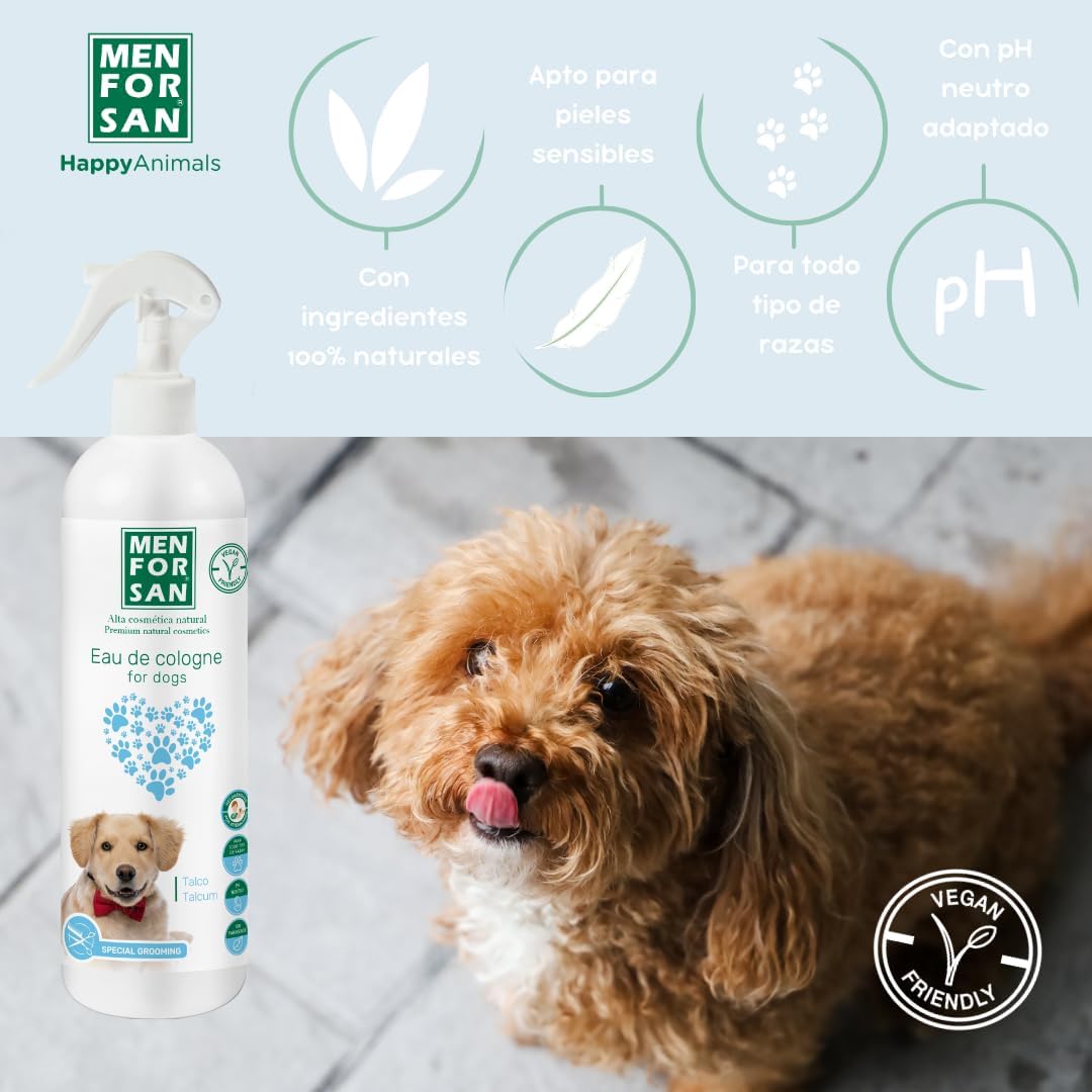 Detalle de Menforsan Acqua di Colonia per Cani di Talco 500 Ml – Profumo Dolce e Intenso