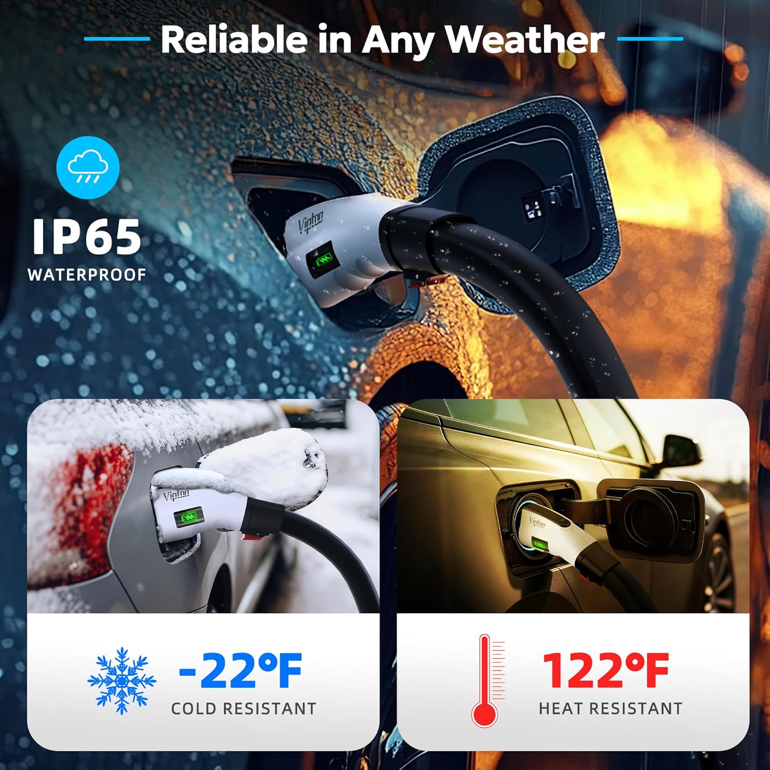 Thumbnail 5 de VIPTOO Tesla to J1772 Adapter 60A 250V AC with Real-Time Charging Display