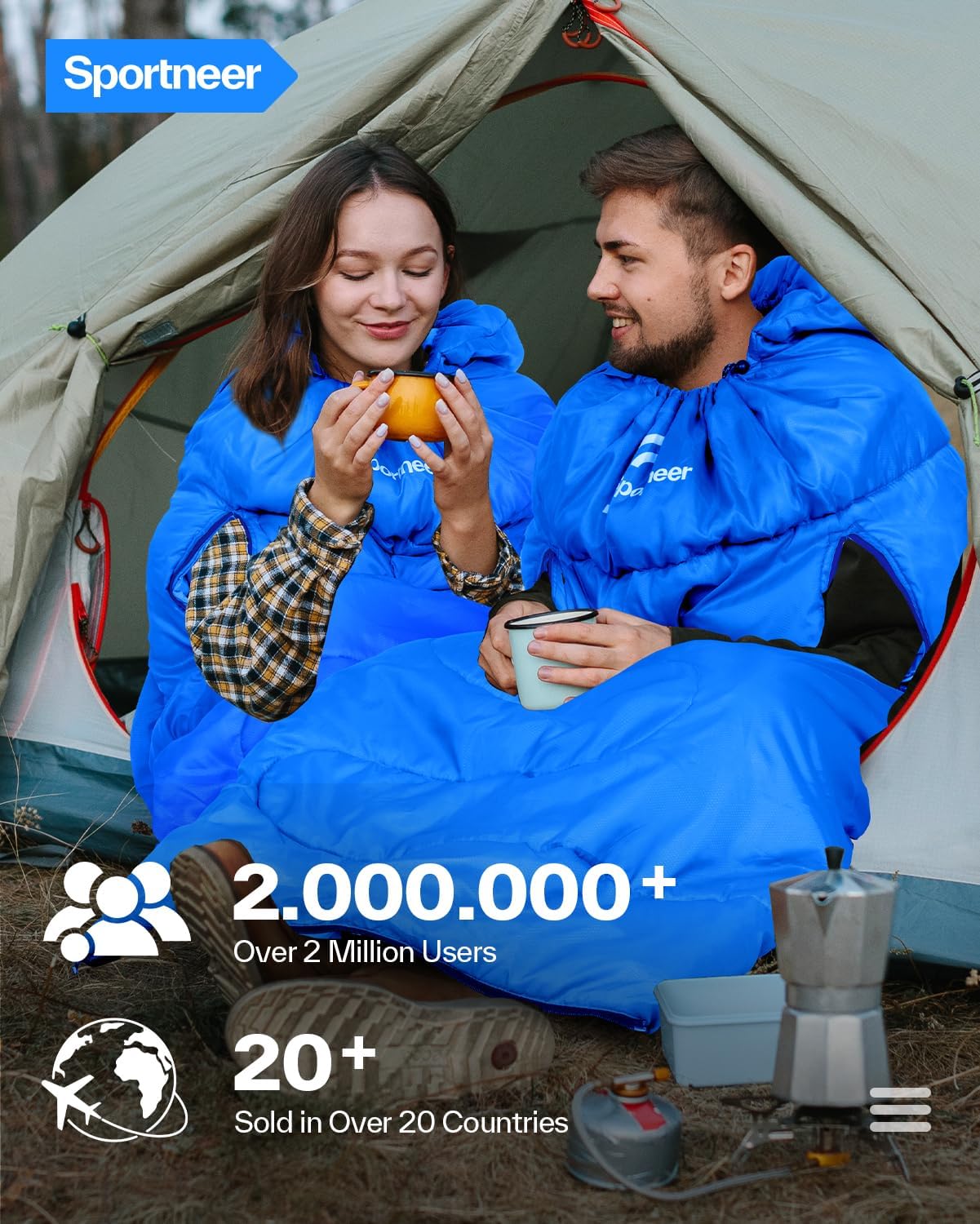 Thumbnail 6 de Sportneer Wearable Sleeping Bag, Walkable Design with Arm Zippers