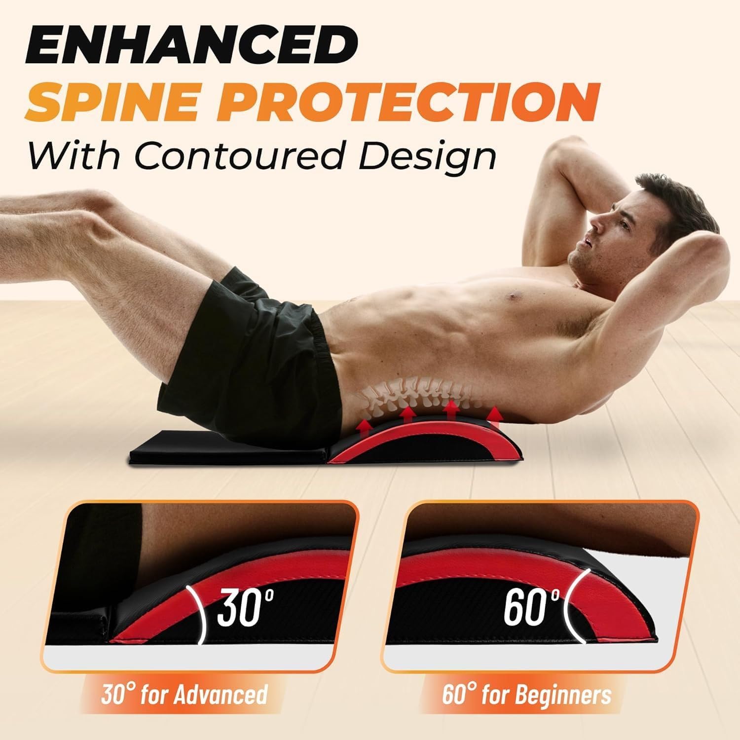 Detalle de Yes4All Ab Exercise Mat & Wedge: Sit Up Pad for Full Core Isolation