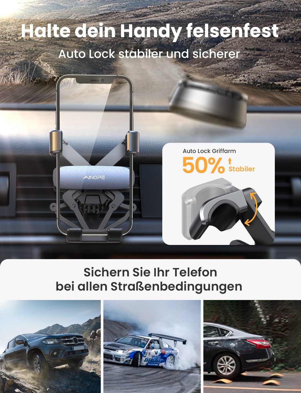 Detalle de AINOPE Handyhalterung Auto Lüftung 2025