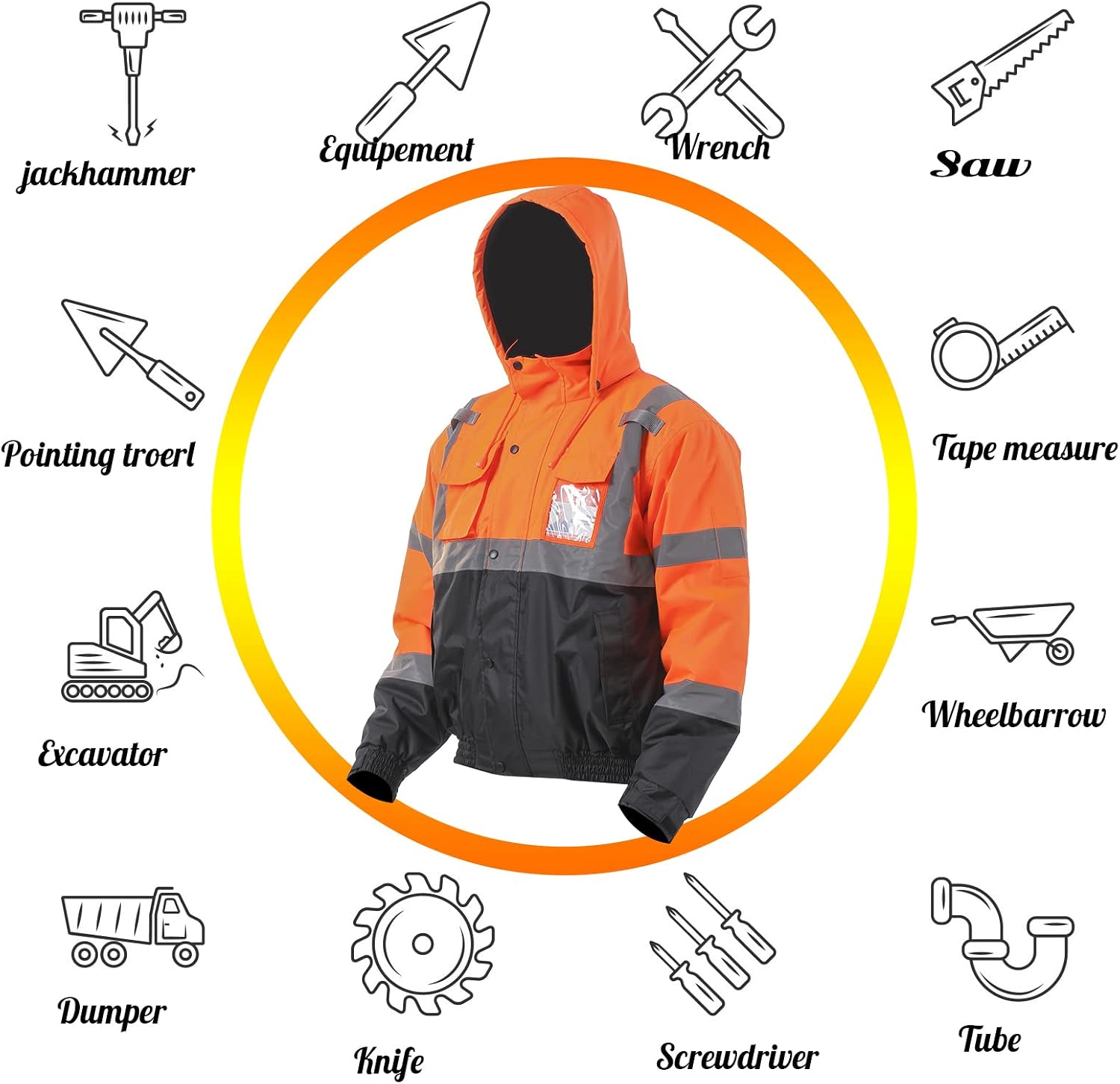 Detalle de sesafety Reflective Safety Jacket, Class 3