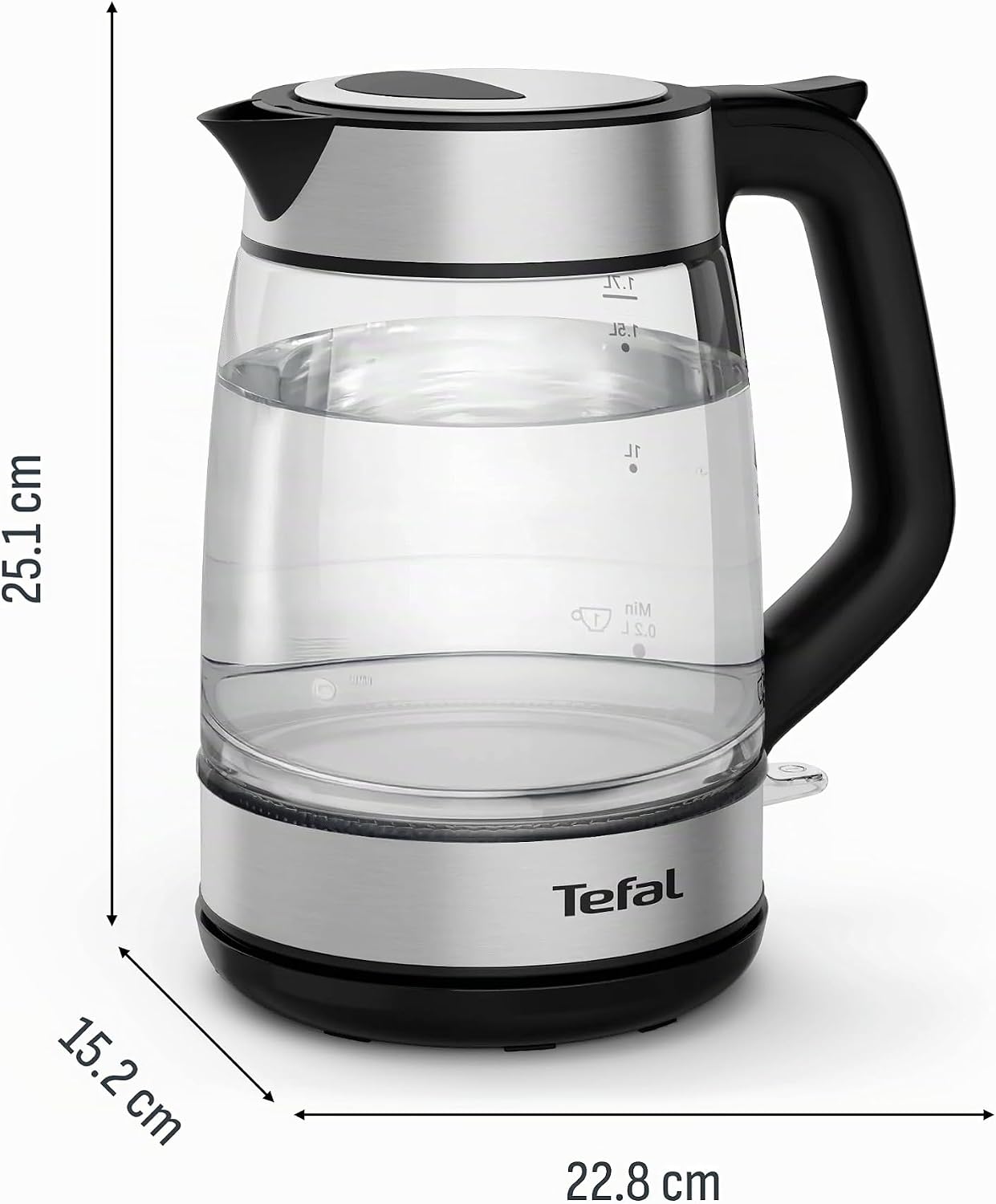 Detalle de Tefal KI6A58E0 Express – szklany czajnik elektryczny 1,7 l, 2200 W