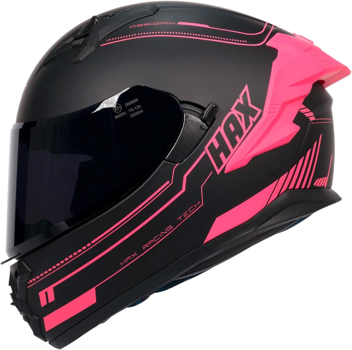 Thumbnail 4 de HAX Obsidian Pro Full Face Helmet S