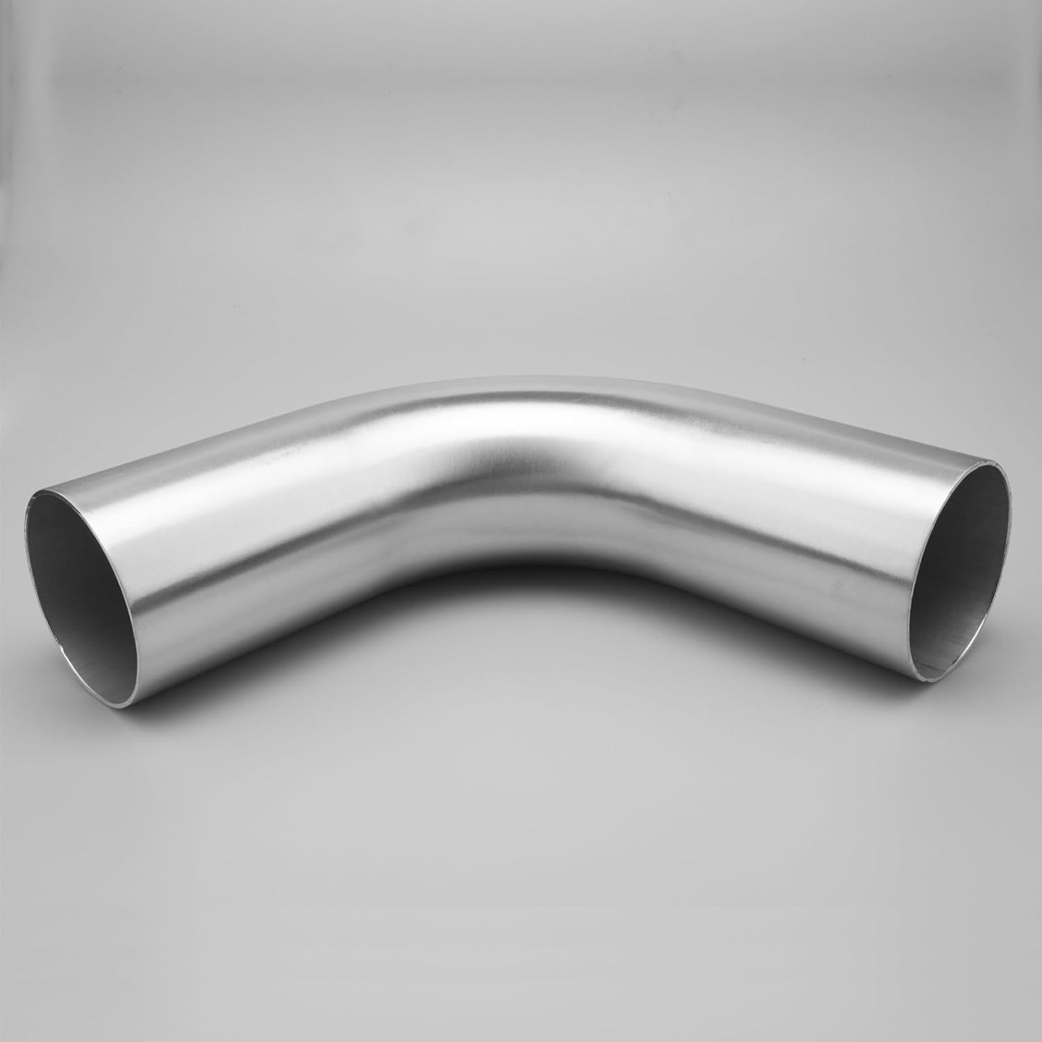 Detalle de AC PERFORMANCE 3-inch (76mm) OD 90 Degree Aluminium Intercooler Pipe – 1.3D Radius, Brushed Finish