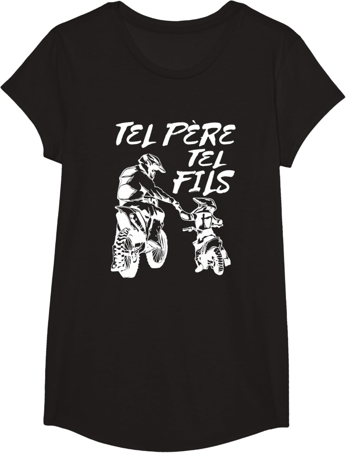 Thumbnail 5 de Tel Père Tel Fils Moto Cross Sport Motocycliste Présent T-Shirt
