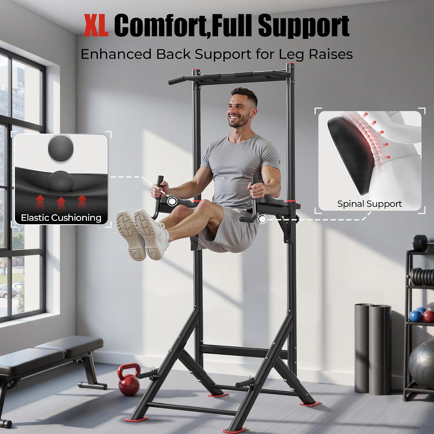 Thumbnail 5 de Sportsroyals FB-20YTXS01 Power Tower with Adjustable Height for Pull-Ups and Dips