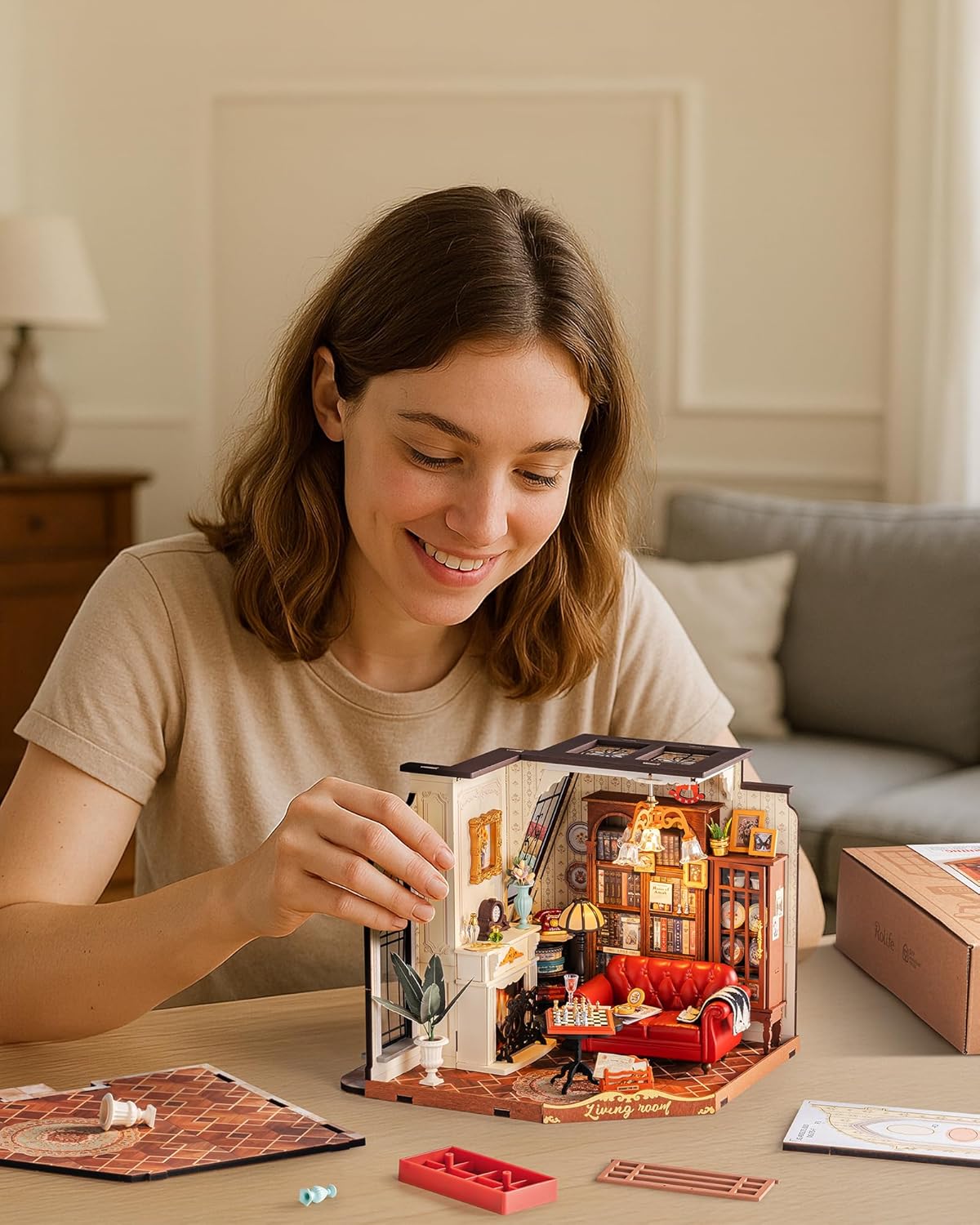Thumbnail 6 de Rolife Miniature Il salotto di Catherine kit casa 284 pezzi 🧩