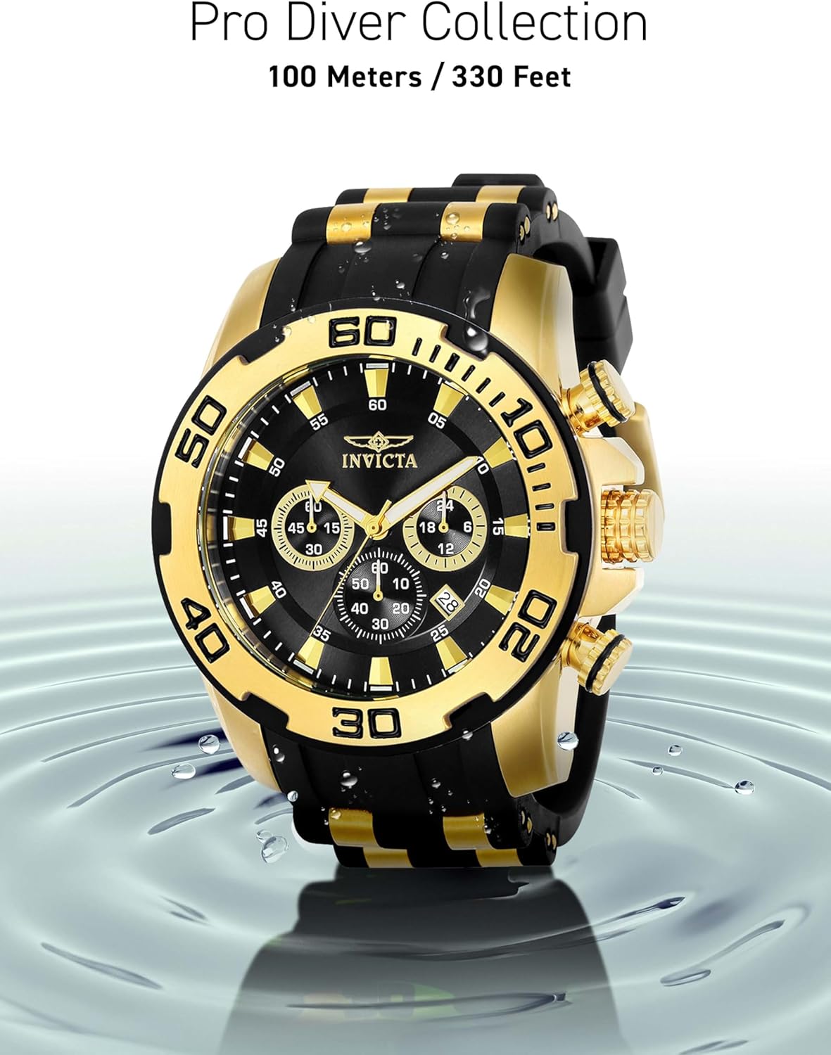 Thumbnail 4 de Invicta Pro Diver Homme – Montre à Quartz 50 mm, cadran noir, acier inoxydable