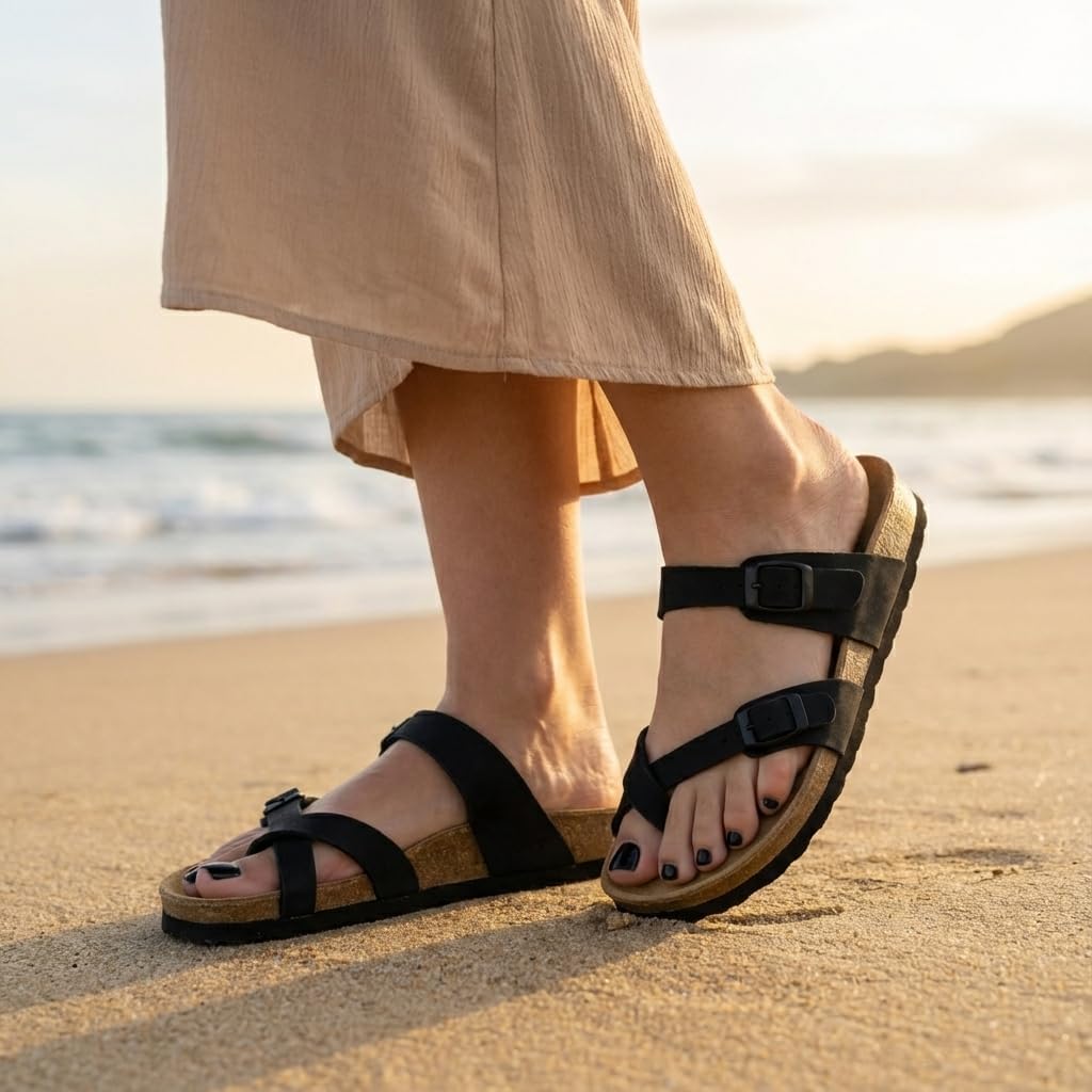 Thumbnail 6 de CUSHIONAIRE Women's Sandals with Suede Footbed