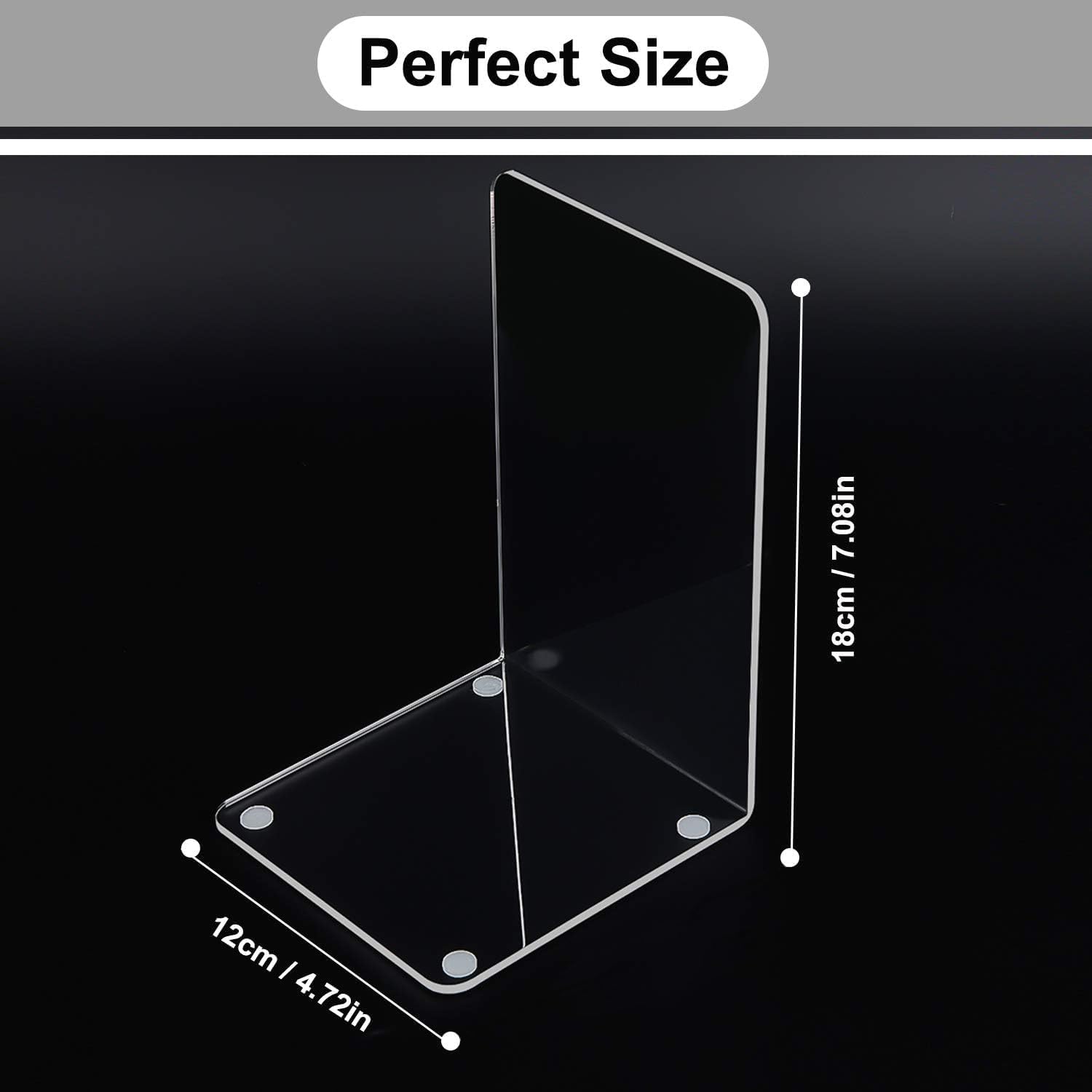Detalle 2 de MerryNine Plastic Acrylic Bookends 3 Pair organiser