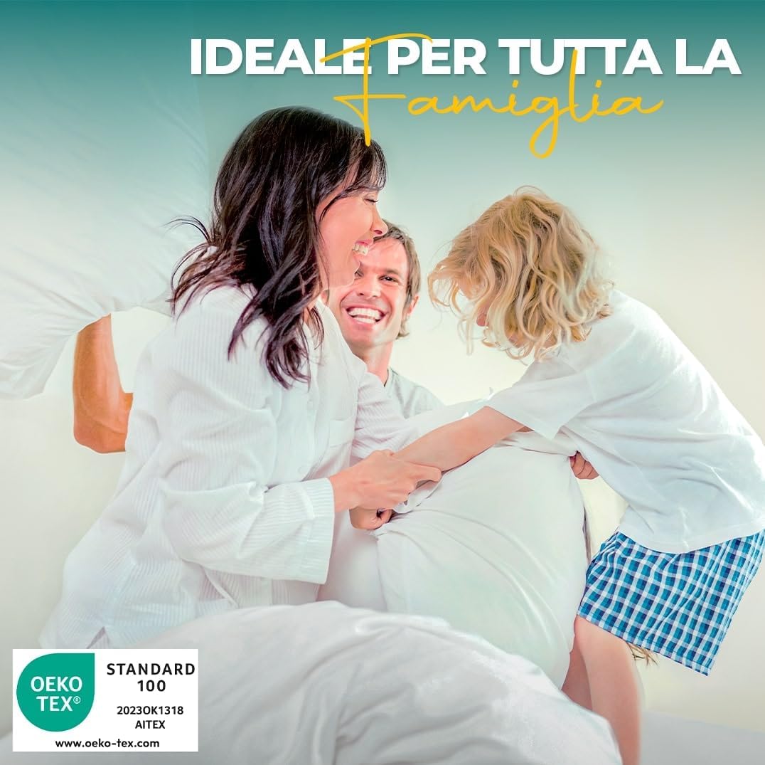 Detalle de Utopia Bedding Coprimaterasso Impermeabile 180x200 cm: protezione affidabile per materassi alti fino a 30 cm