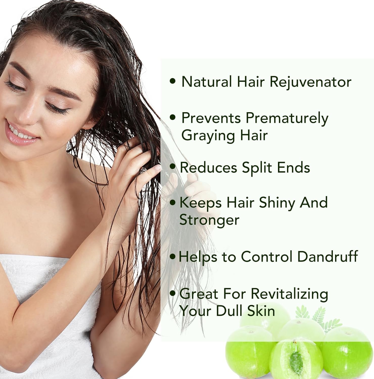 Detalle de Amla Oil 60ML – Huile d'Amla pour cheveux fortifiés et vitalité, lutte contre la perte et grisaille