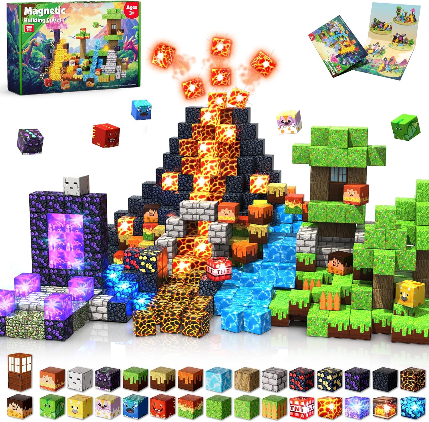 Detalle de 300 PCS Magnetic Blocks Toy Set 🧩