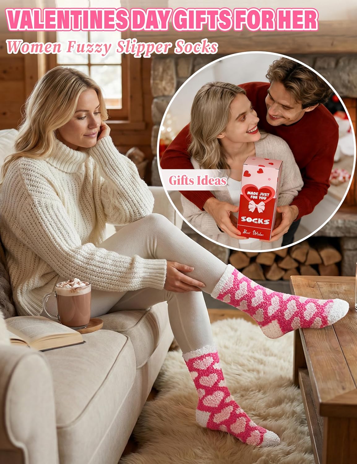 Thumbnail 5 de MOGGEI Fuzzy Fluffy Socks 5 Pairs