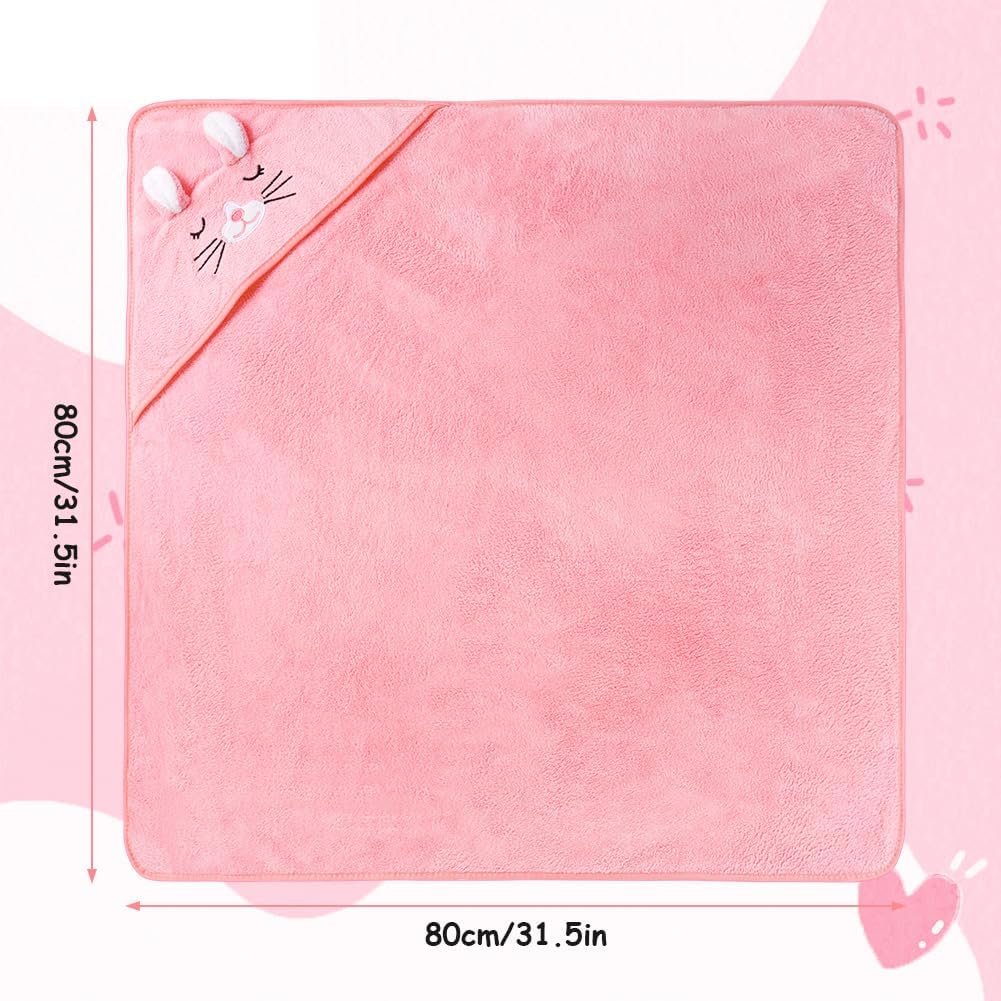 Detalle de Aolso Accappatoio Neonato con Cappuccio 80x80 cm: Morbidezza e Assorbenza per Neonati e Bambini 0–3 Anni