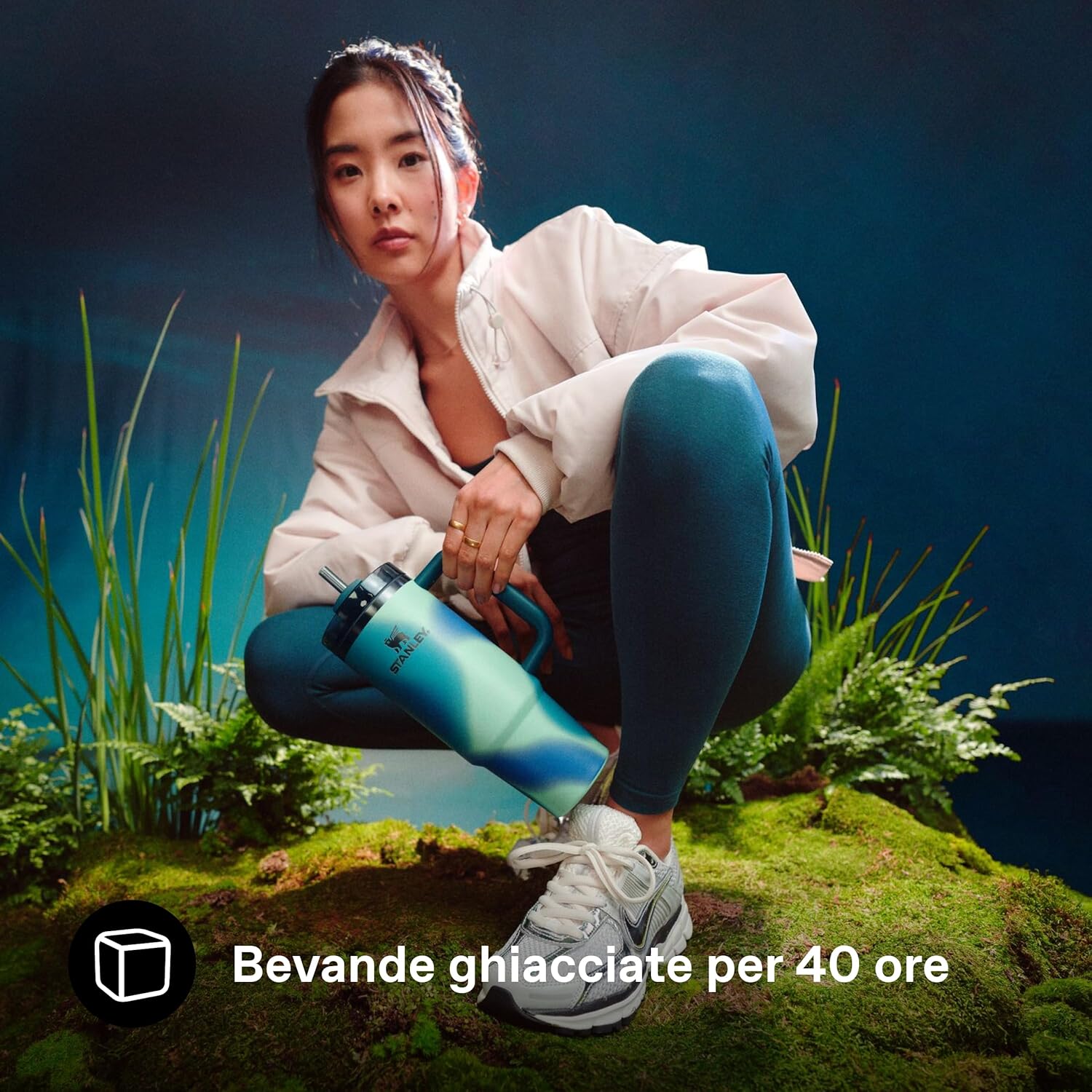 Thumbnail 3 de STANLEY 1913 Quencher H2.0 FlowState borraccia con cannuccia 0,89L Coastal Teal Motion