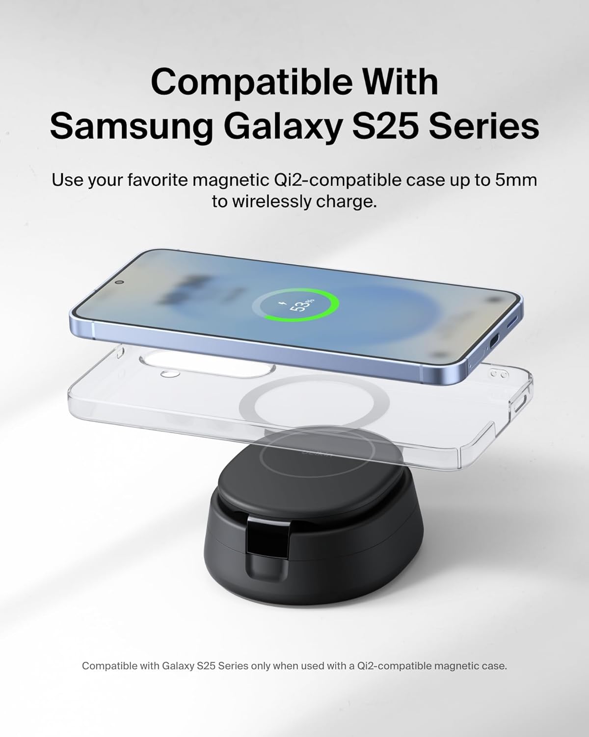 Thumbnail 6 de Belkin MagSafe Charger 2-in-1 Qi2 Wireless Station with 15W Fast Charge