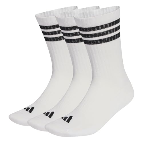 Thumbnail 4 de adidas 3STRIPES Cushion Crew Socks (3 pares) blancas/negro para diario y deporte