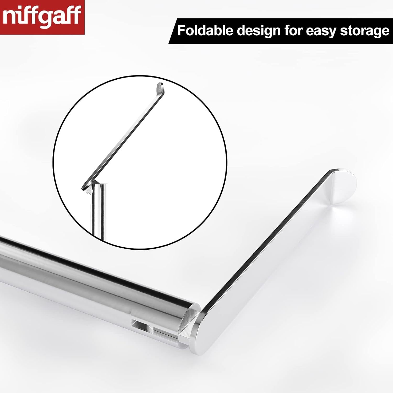 Thumbnail 3 de Stainless Steel Toilet Roll Holder Stand 23.2cm