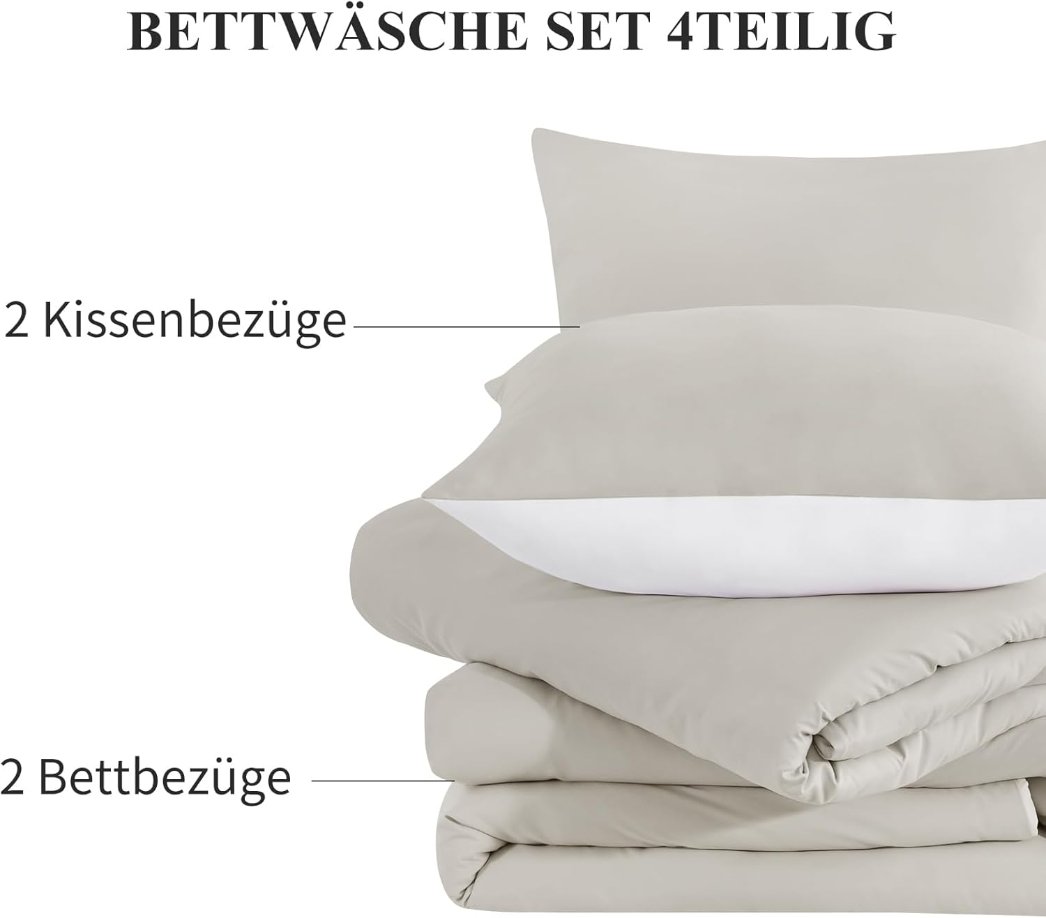 Thumbnail 6 de Aisbo Bettwäsche 135x200 4-teilig Beige