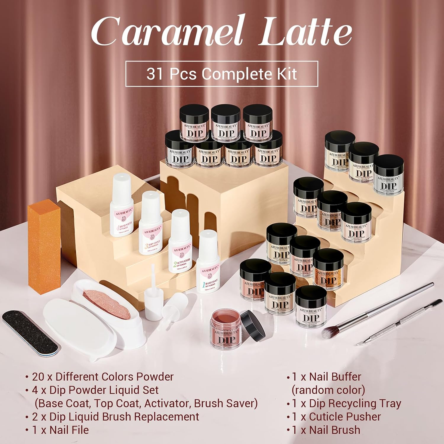 Thumbnail 5 de AZUREBEAUTY 31 Pc Dip Powder Kit 💅
