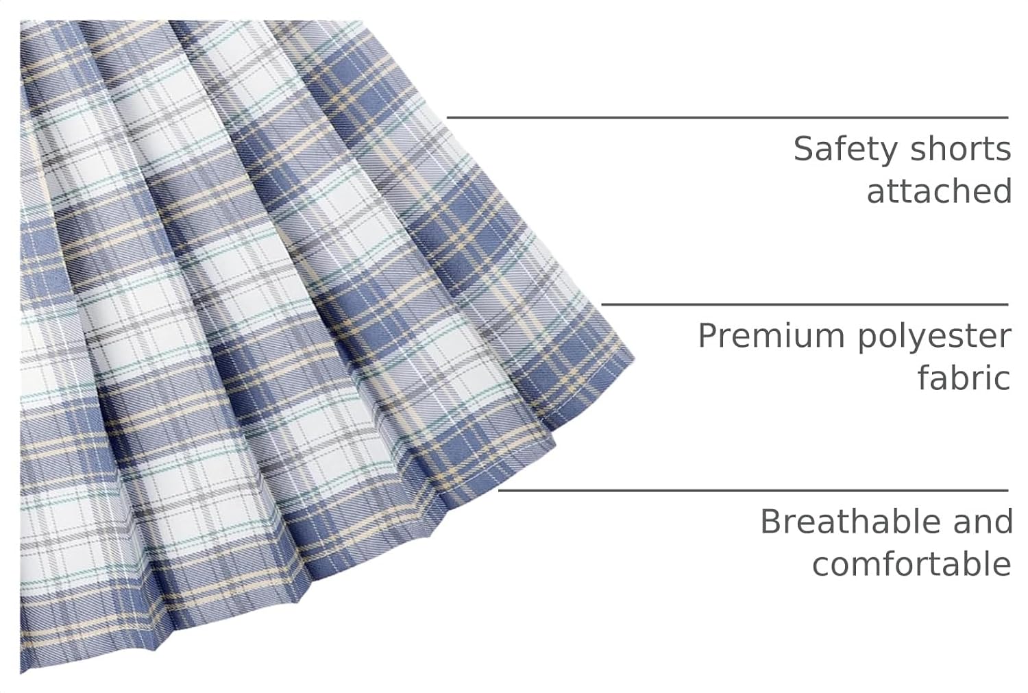 Detalle de KEREDA Girls' Pleated Mini Skirt, Polyester