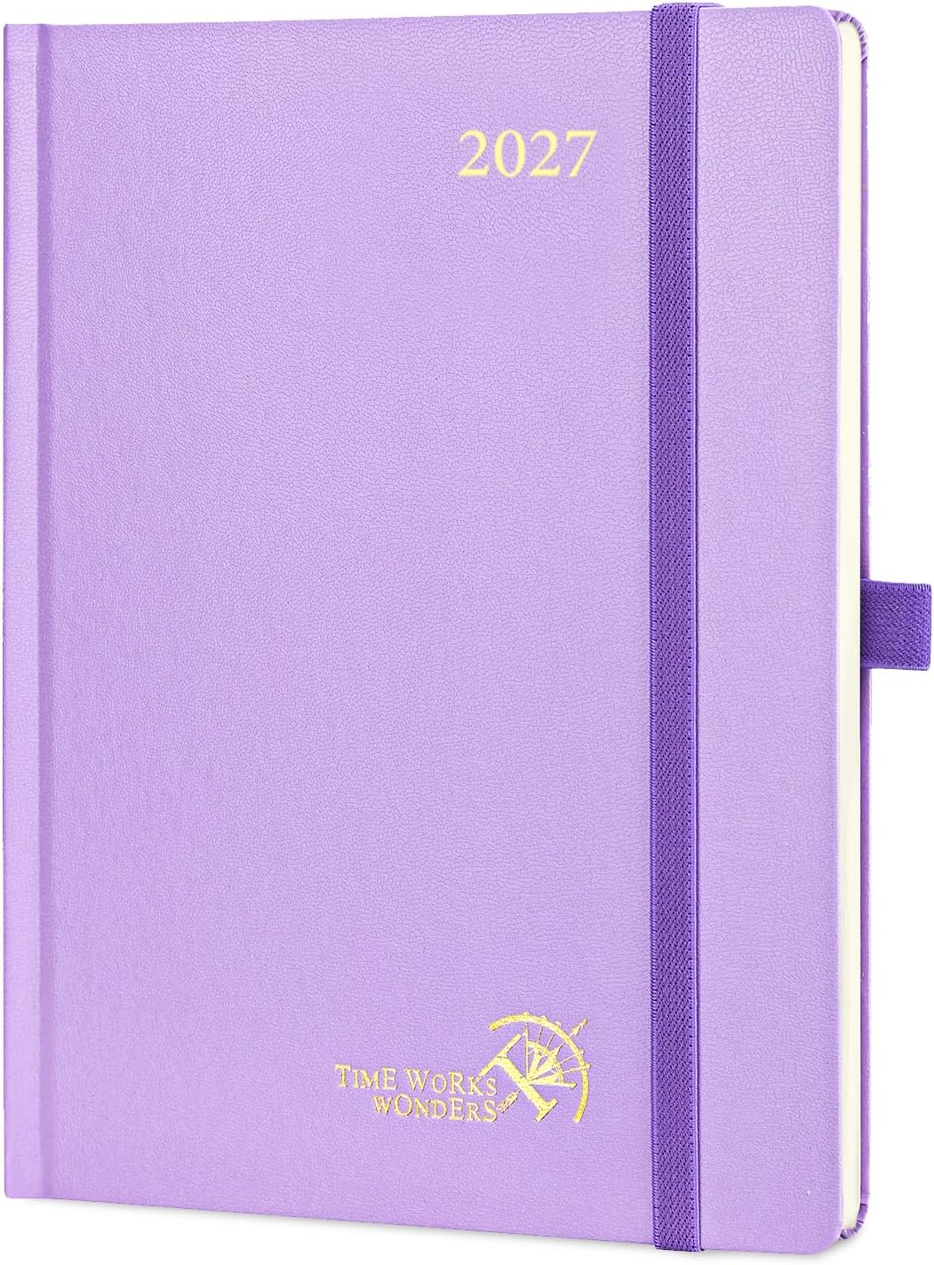 Detalle de POPRUN 2027 Weekly and Monthly Planner, Violet Hardcover, Hourly Layout