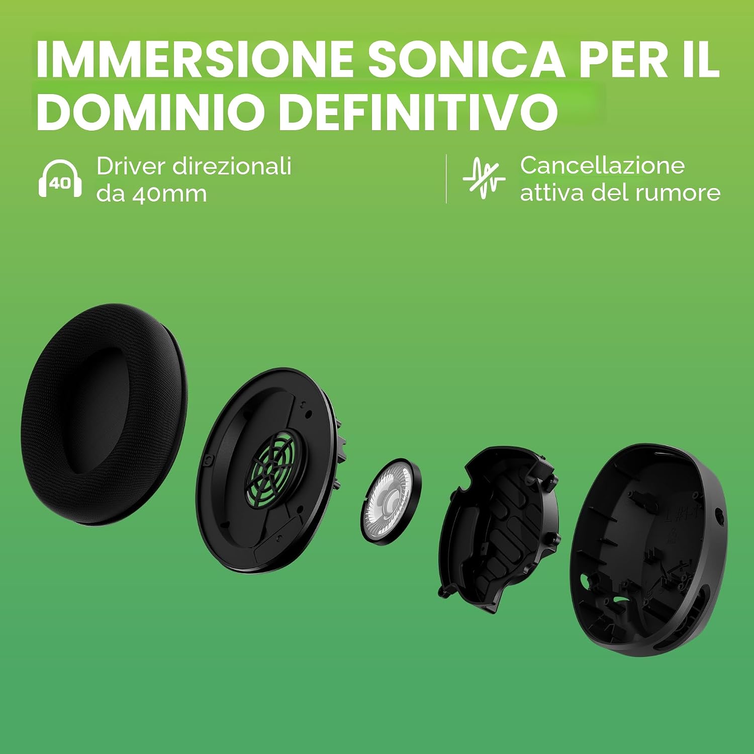 Detalle de HyperX CloudX Stinger II Core: cuffie gaming con microfono e cavo 3,5 mm per Xbox (bianco)