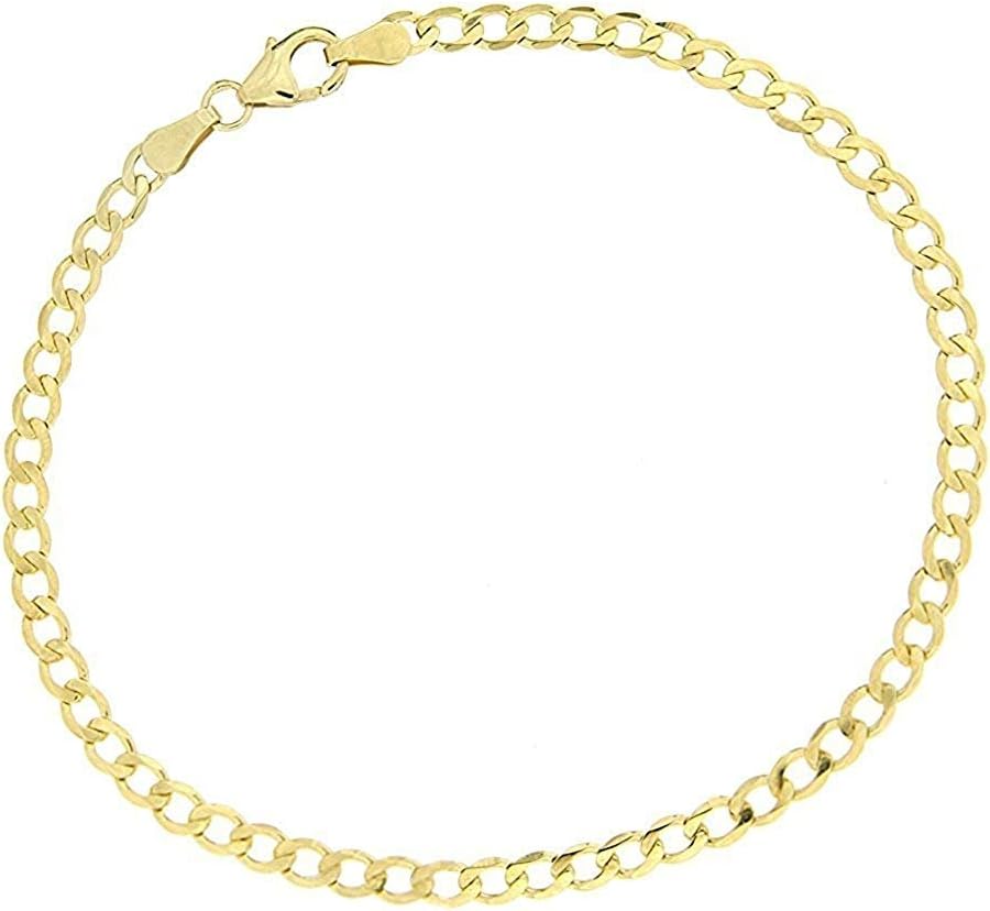 Detalle de Braccialetto con catena a maglia piatta in oro giallo 585/14k, larghezza 6,60 mm