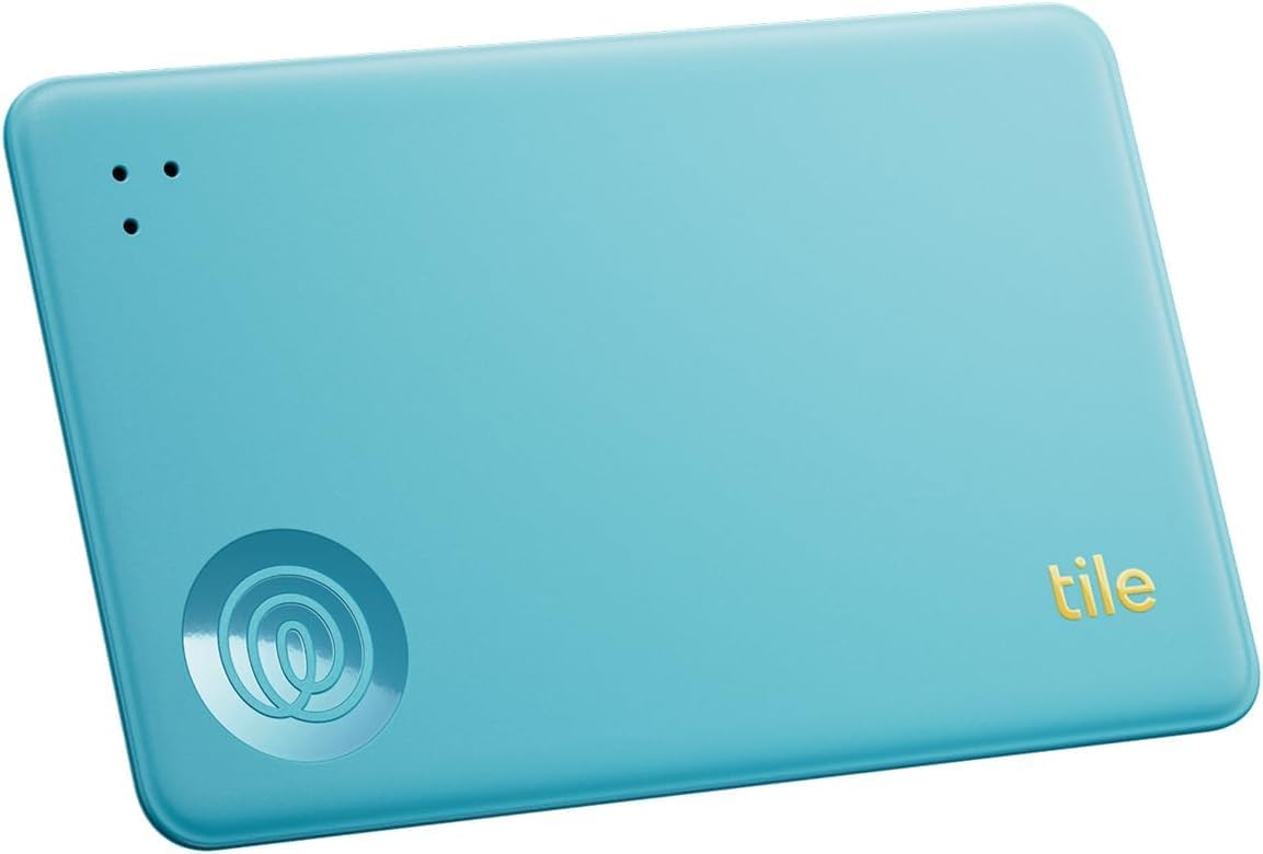 Detalle de Life360 Tile Slim Aqua Lemon : Détecteur ultrafin pour portefeuille, bagages et objets personnels