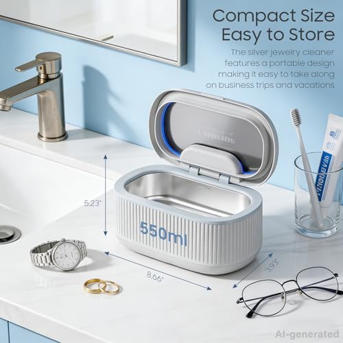 Thumbnail 6 de Fashome Ultrasonic Cleaner with 2 × 100ml Solutions, 550ml Tank