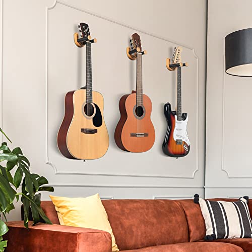 Thumbnail 6 de CAHAYA Support mural pour guitare avec crochet réglable en forme de U – 5 médiators et sac de sélection inclus