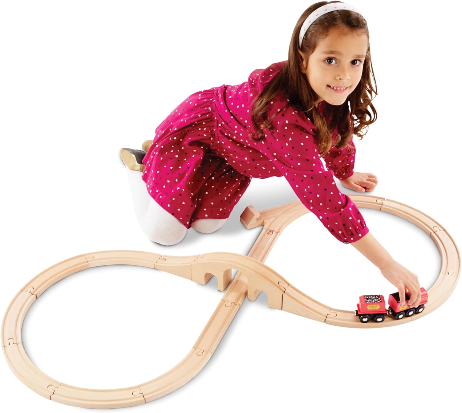 Detalle de Melissa & Doug Classic Wooden Figure Eight Train Set (22 pcs)