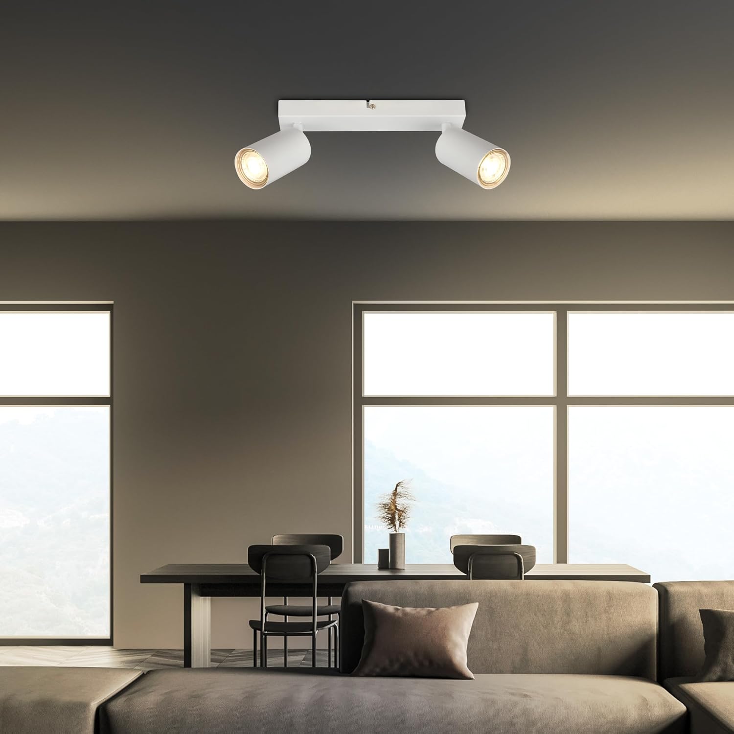 Detalle 2 de Briloner Focos LED Orientables GU10, 9W, 25.5cm, Blanco