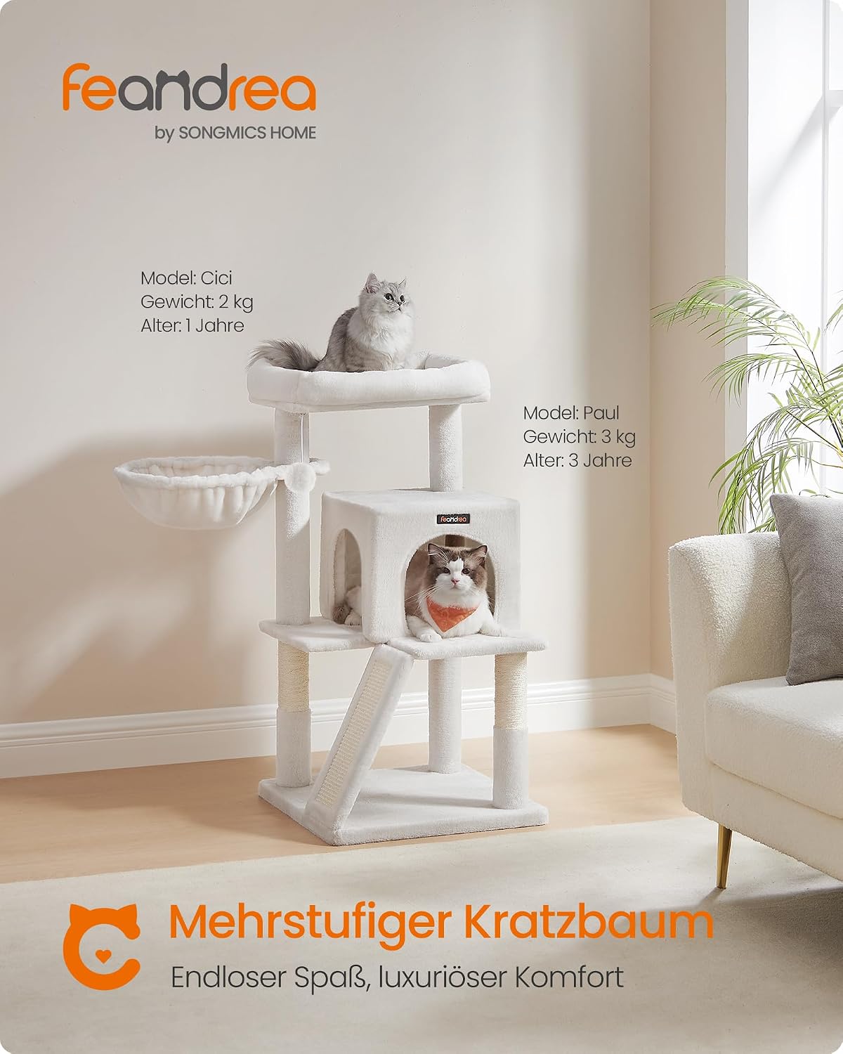 Detalle de Feandrea Kratzbaum PCT051T01 mit 96 cm