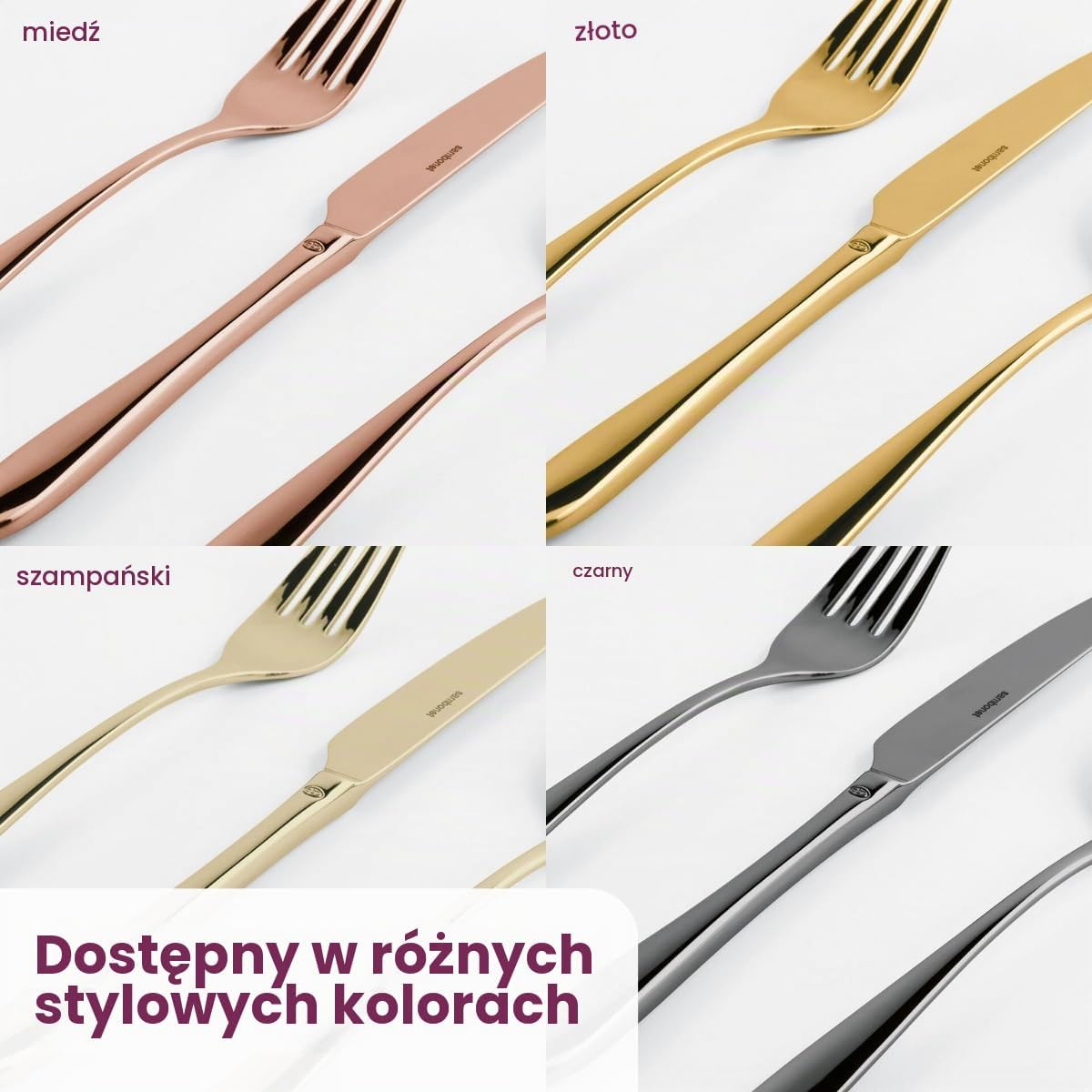 Detalle 2 de Sambonet Linear 52513-83 – zestaw sztućców ze stali nierdzewnej 18/10, 36 sztuk