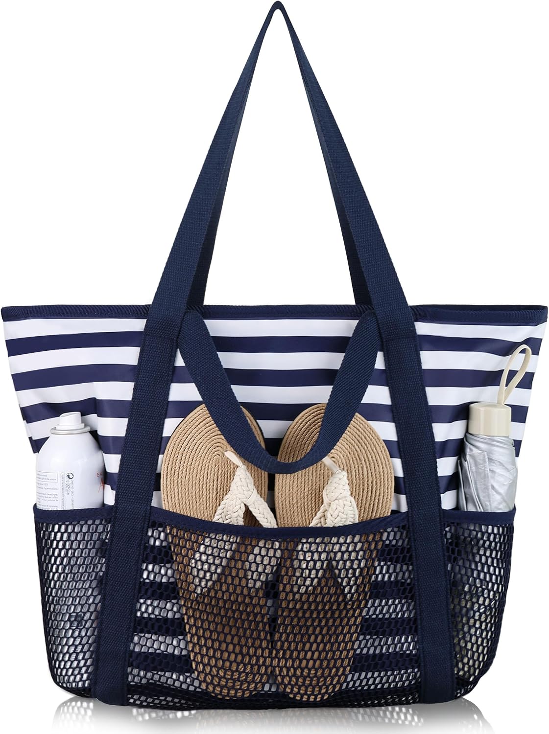 Thumbnail 6 de HOMESPON Beach Tote Bag for Women with Zip and Pockets – Large Waterproof Mesh Travel Handbag