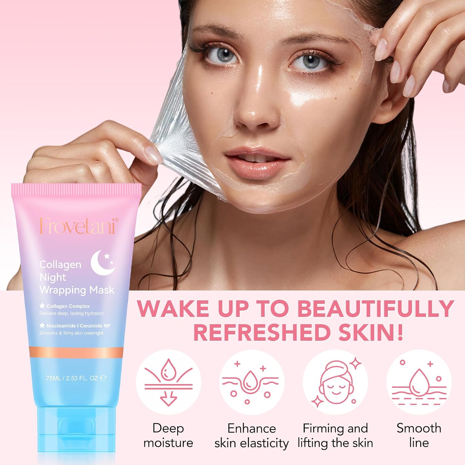 Thumbnail 2 de Maschera Collagene Viso Collagen Night Wrapping Mask