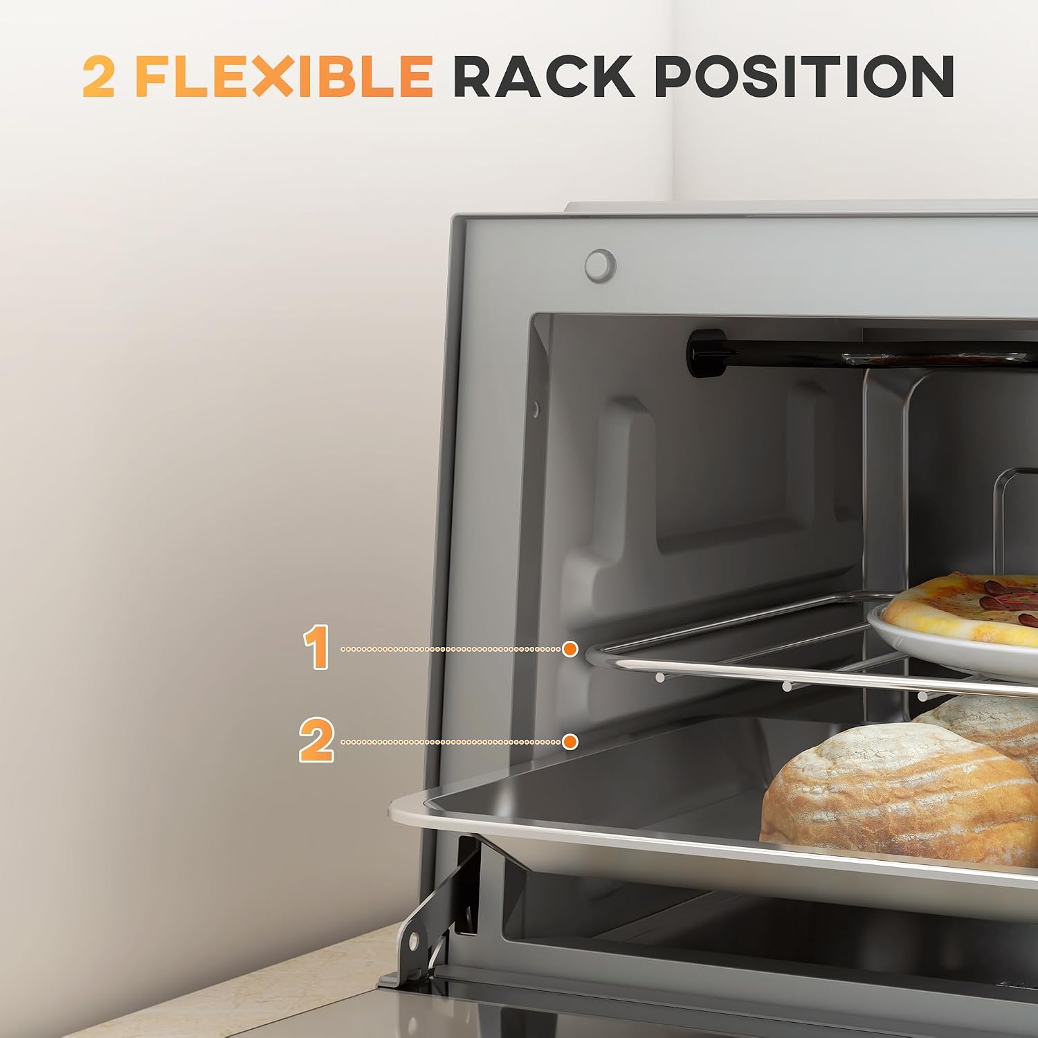 Thumbnail 4 de HOMCOM Mini Oven 9L Toaster Oven with Adjustable Temperature 750W in Silver