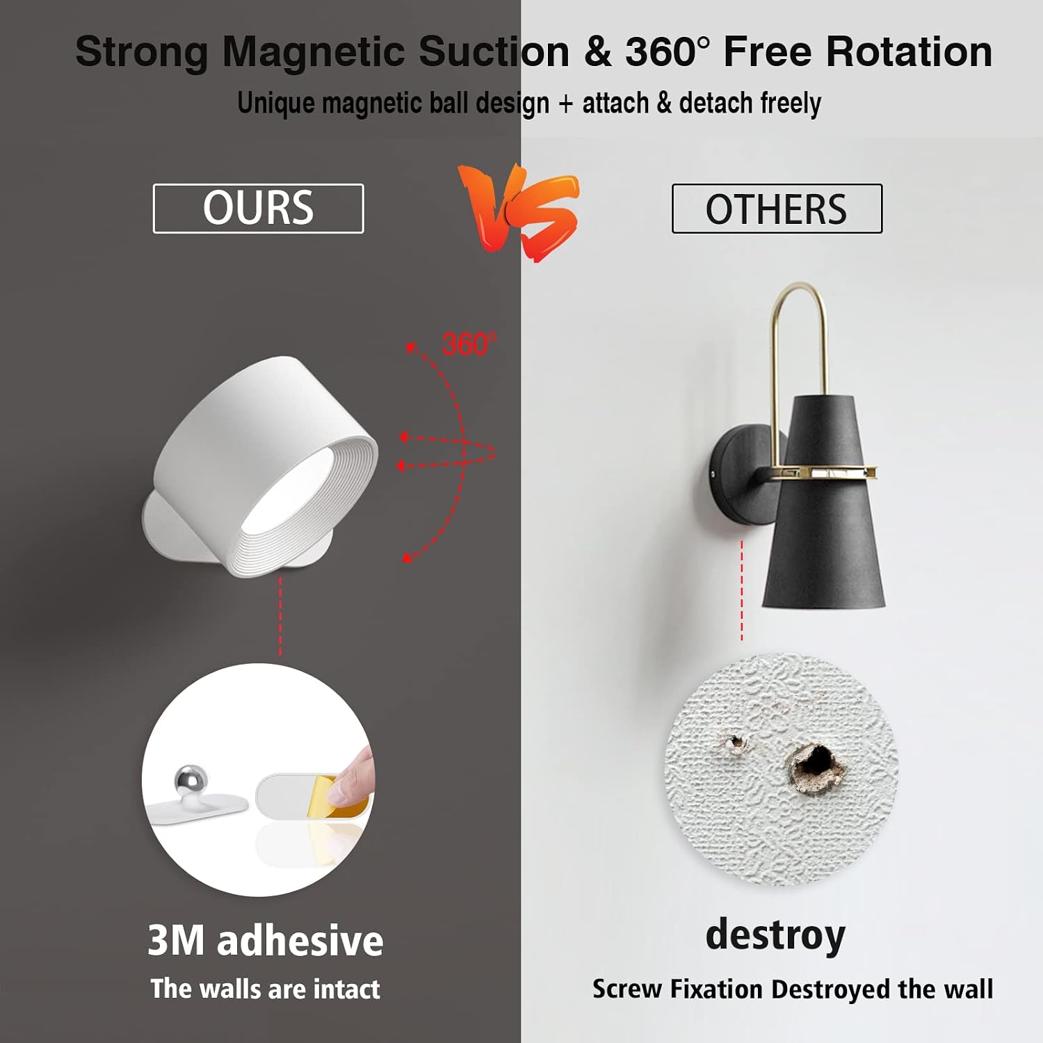 Thumbnail 2 de Koopala Rechargeable Wall Lamp 360° Rotation