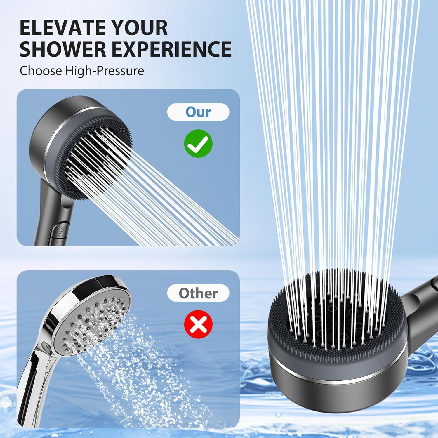 Thumbnail 3 de Hard Water Filter Shower Head with 15 Stage Filter and 4 Modes