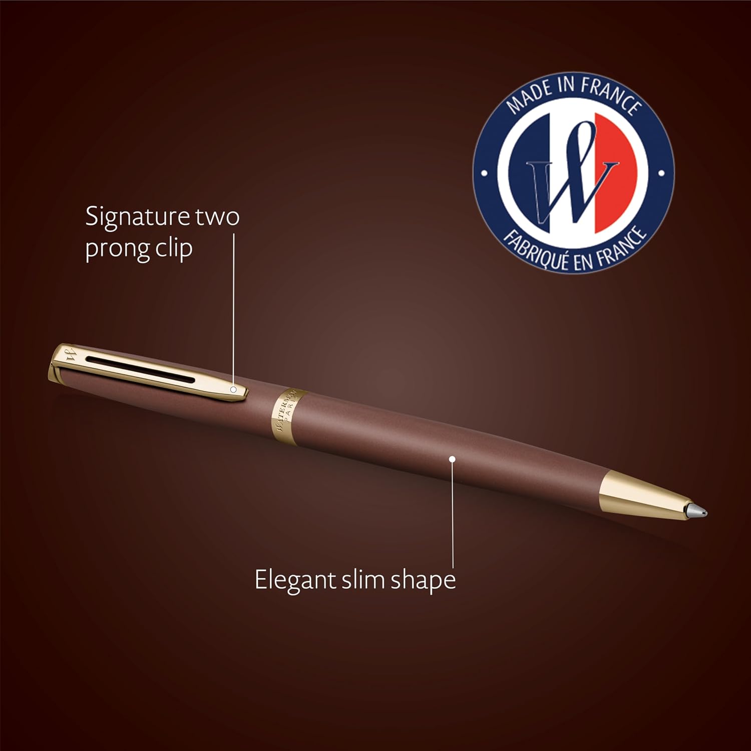 Detalle de Waterman Hémisphère Bolígrafo Rojo Cobre ✒️ Edición Discreta
