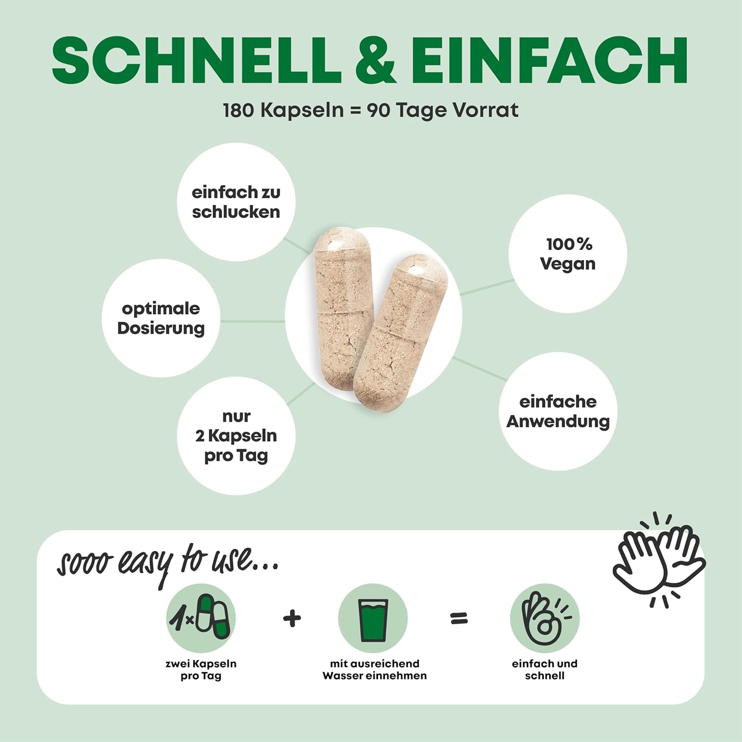 Thumbnail 2 de Prosta Forte Kapseln hochdosiert (180 Kapseln) von Prosta – vegan, mit Kürbiskern-, Brennnessel- und Granatapfel-Extrakt