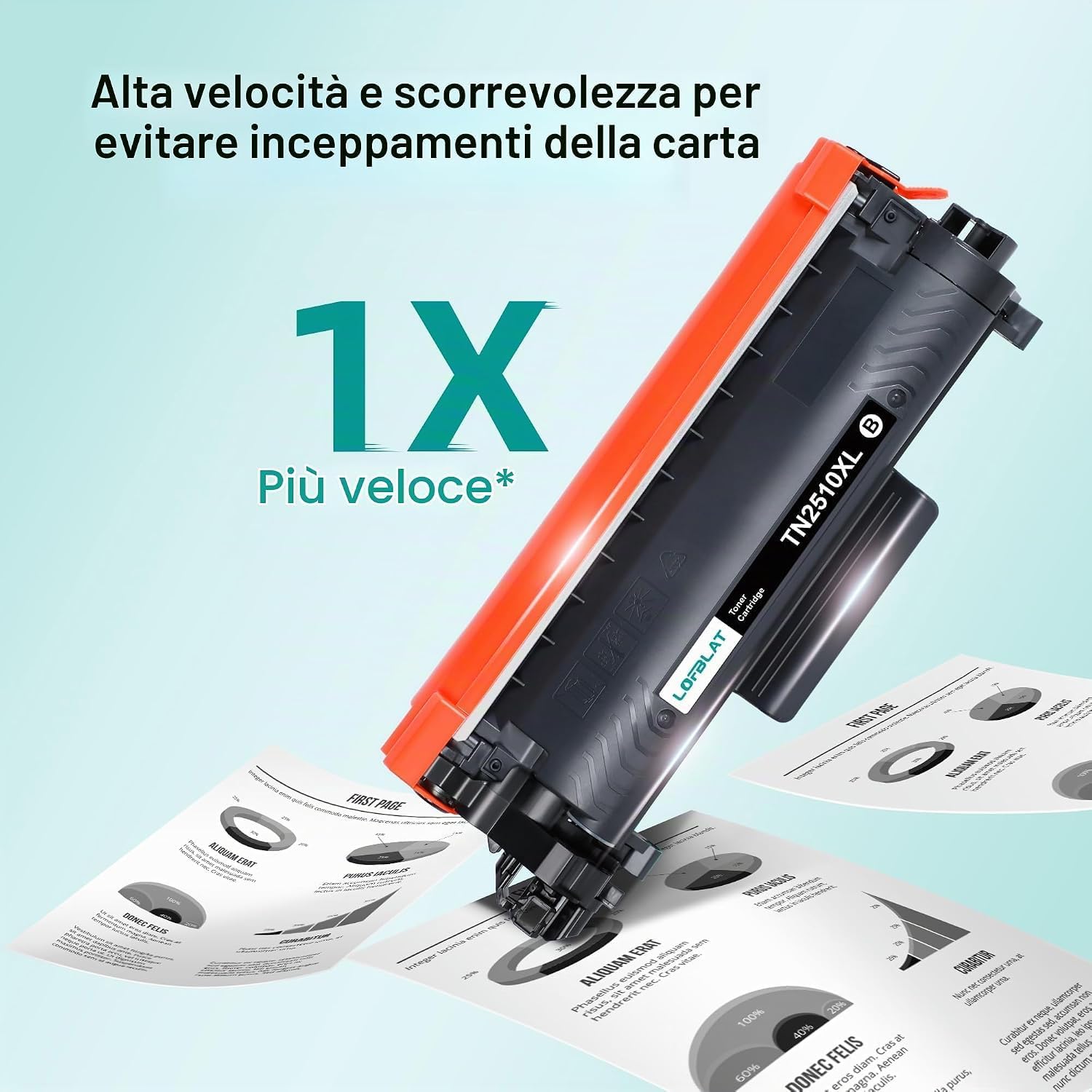 Detalle de LOFBLAT TN2510XL TN2510: Toner nero compatibile per Brother (HL/MFC/DCP) Tn2510XL