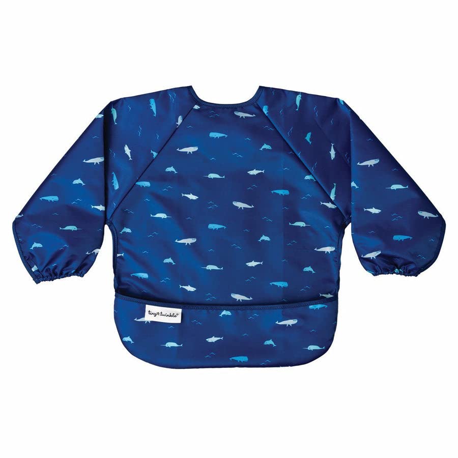 Detalle 2 de Tiny Twinkle Long-Sleeve Baby Bib, Waterproof, Machine Washable, Ocean Life, 6–24M