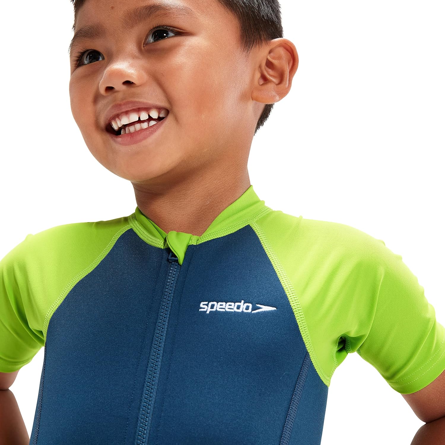 Detalle 2 de Speedo Learn To Swim Essential Wetsuit Neoprene – Muta bambino con zip frontale, protezione e isolamento