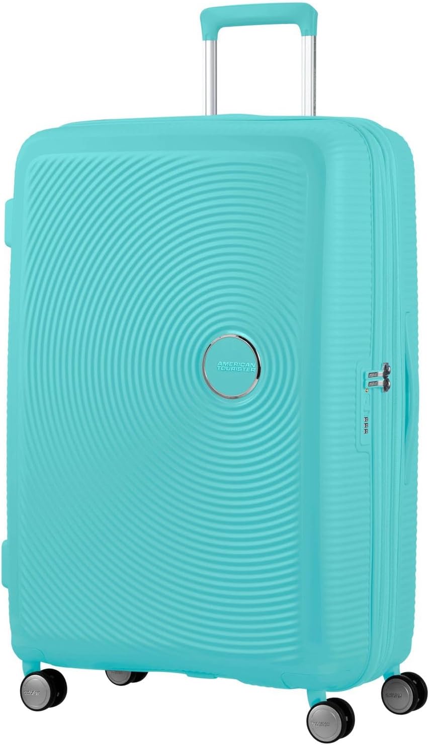 Detalle de American Tourister Soundbox valise Spinner L extensible 77 cm (97/110 L) bleu Poolside Blue