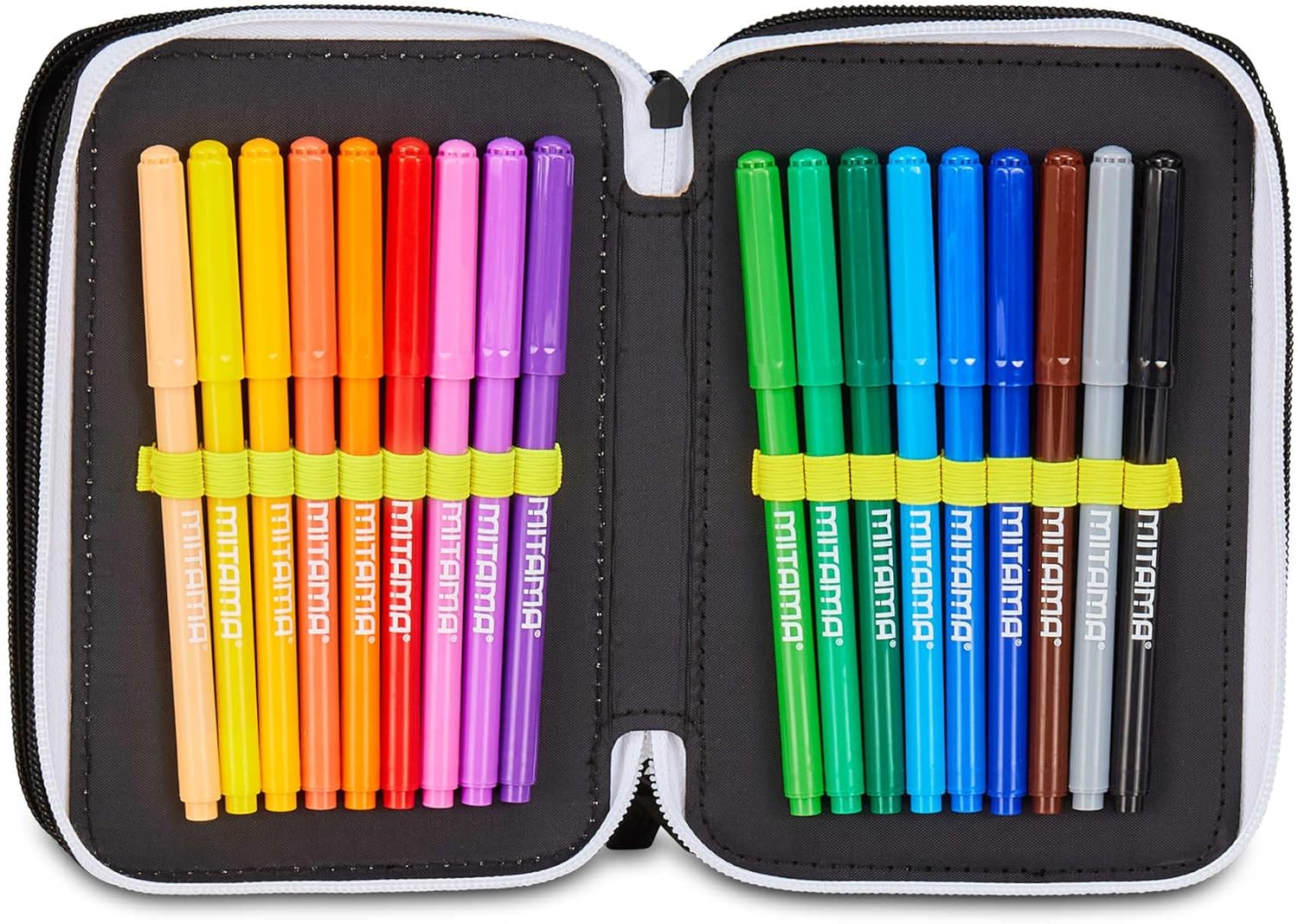 Thumbnail 3 de Seven Juventus Trousse Scolaire 3 Zip Noir – Organiseur triple compartiment avec matériel intégré